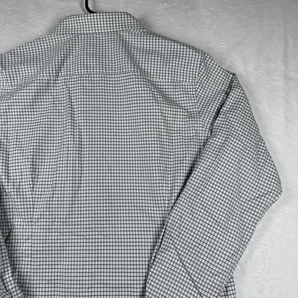 Eton Shirt Men 16.5/42 White Check‎ Contemporary Casual Office Classic Button Up - Picture 9 of 14